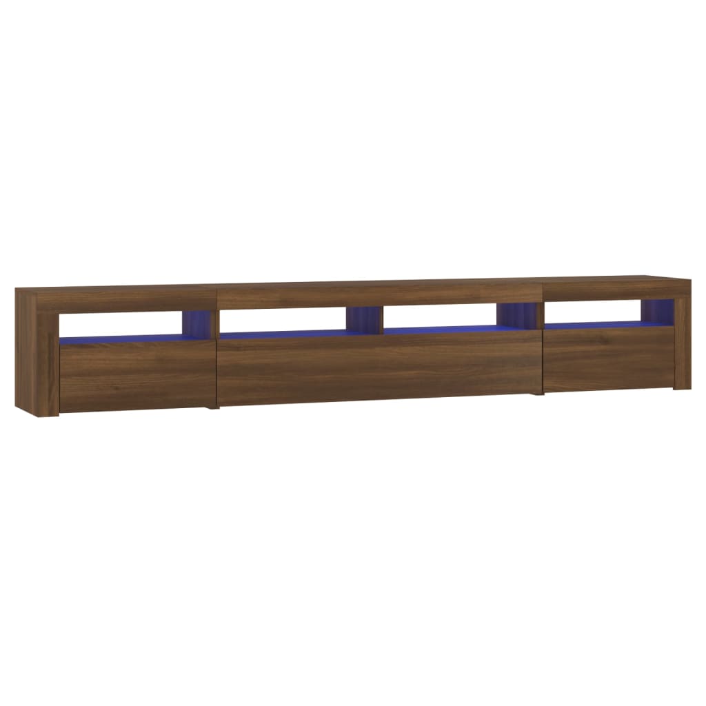 Mobile Porta TV con Luci LED Rovere Marrone 240x35x40 cm cod mxl 13968