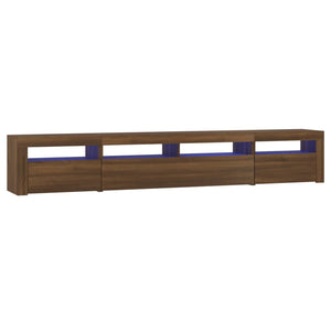 Mobile Porta TV con Luci LED Rovere Marrone 240x35x40 cm cod mxl 13968