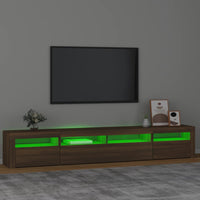 Mobile Porta TV con Luci LED Rovere Marrone 240x35x40 cm cod mxl 13968