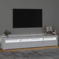 Mobile Porta TV con Luci LED Bianco 210x35x40 cmcod mxl 76242