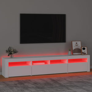 Mobile Porta TV con Luci LED Bianco 210x35x40 cm 3152730