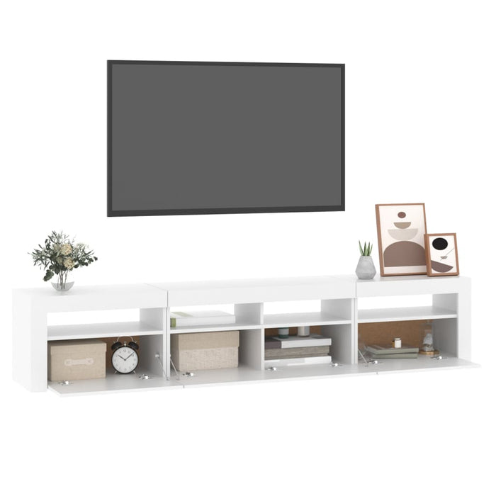 Mobile Porta TV con Luci LED Bianco 210x35x40 cm 3152730