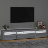 Mobile Porta TV con Luci LED Grigio Sonoma 210x35x40 cm cod mxl 24811