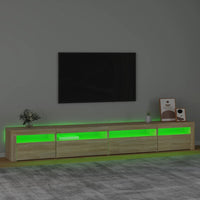 Mobile Porta TV con Luci LED Rovere Sonoma 270x35x40 cm cod mxl 20864