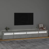 Mobile Porta TV con Luci LED Grigio Cemento 270x35x40 cm cod mxl 13896