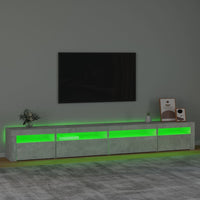 Mobile Porta TV con Luci LED Grigio Cemento 270x35x40 cm cod mxl 13896