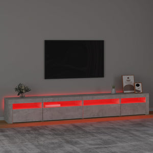 Mobile Porta TV con Luci LED Grigio Cemento 270x35x40 cm cod mxl 13896