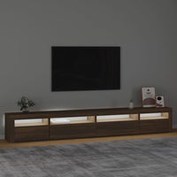 Mobile Porta TV con Luci LED Rovere Marrone 270x35x40 cm cod mxl 13889