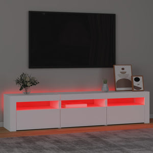 Mobile Porta TV con Luci LED Bianco 180x35x40 cm