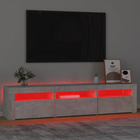 Mobile Porta TV con Luci LED Grigio Cemento 180x35x40 cm 3152757