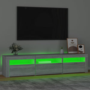 Mobile Porta TV con Luci LED Grigio Sonoma 180x35x40 cm cod mxl 12030