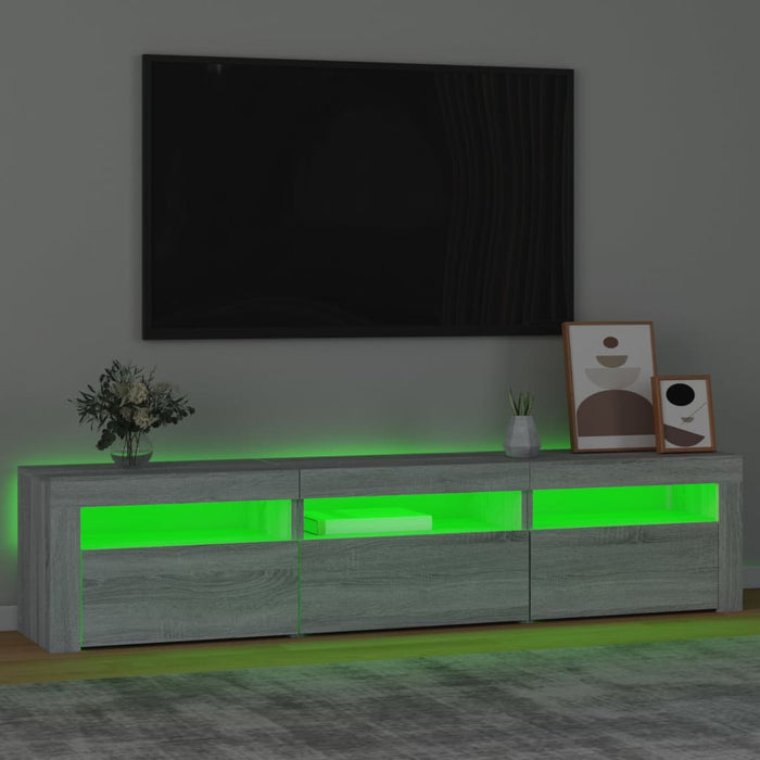 Mobile Porta TV con Luci LED Grigio Sonoma 180x35x40 cm cod mxl 12030