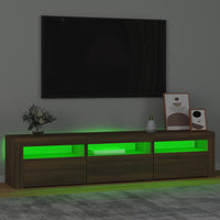 Mobile Porta TV con Luci LED Rovere Marrone 180x35x40 cm cod mxl 13916