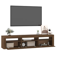 Mobile Porta TV con Luci LED Rovere Marrone 180x35x40 cm cod mxl 13916