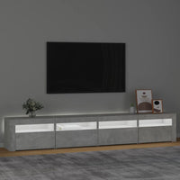 Mobile Porta TV con Luci LED Grigio Cemento 240x35x40 cm 3152765