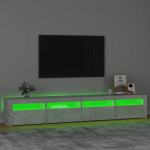 Mobile Porta TV con Luci LED Grigio Cemento 240x35x40 cm 3152765