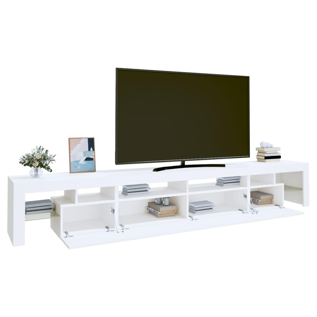 Mobile Porta TV con Luci LED Bianco 260x36,5x40 cm cod mxl 61731