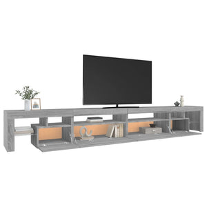 Mobile Porta TV con Luci LED Grigio Sonoma 290x36,5x40 cm 3152808