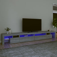 Mobile Porta TV con Luci LED Grigio Sonoma 290x36,5x40 cm 3152808