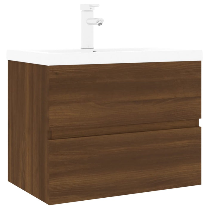 Mobile Bagno Lavabo Integrato Rovere Marrone Legno Multistratocod mxl 124158