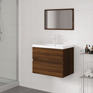 Set Mobili da Bagno Rovere Marrone in Legno Multistrato 3152875