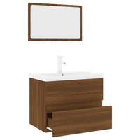 Set Mobili da Bagno Rovere Marrone in Legno Multistrato cod mxl 31394