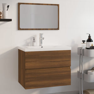 Set Mobili da Bagno Rovere Marrone in Legno Multistrato cod mxl 31394