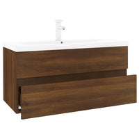 Mobile Bagno Lavabo Integrato Rovere Marrone Legno Multistrato 3152881