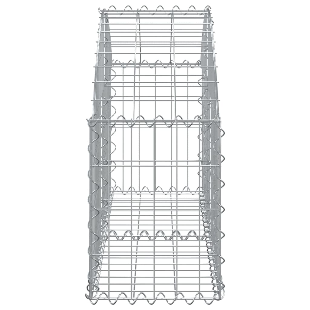 Cesto Gabbione ad Arco 100x30x40/60 cm Ferro Zincato 153422