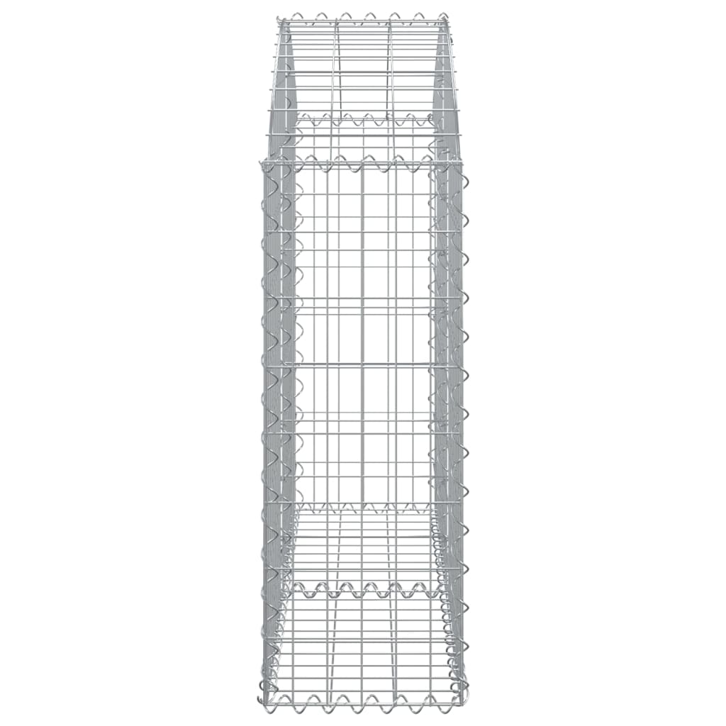 Cesto Gabbione ad Arco 100x30x80/100 cm Ferro Zincato 153424