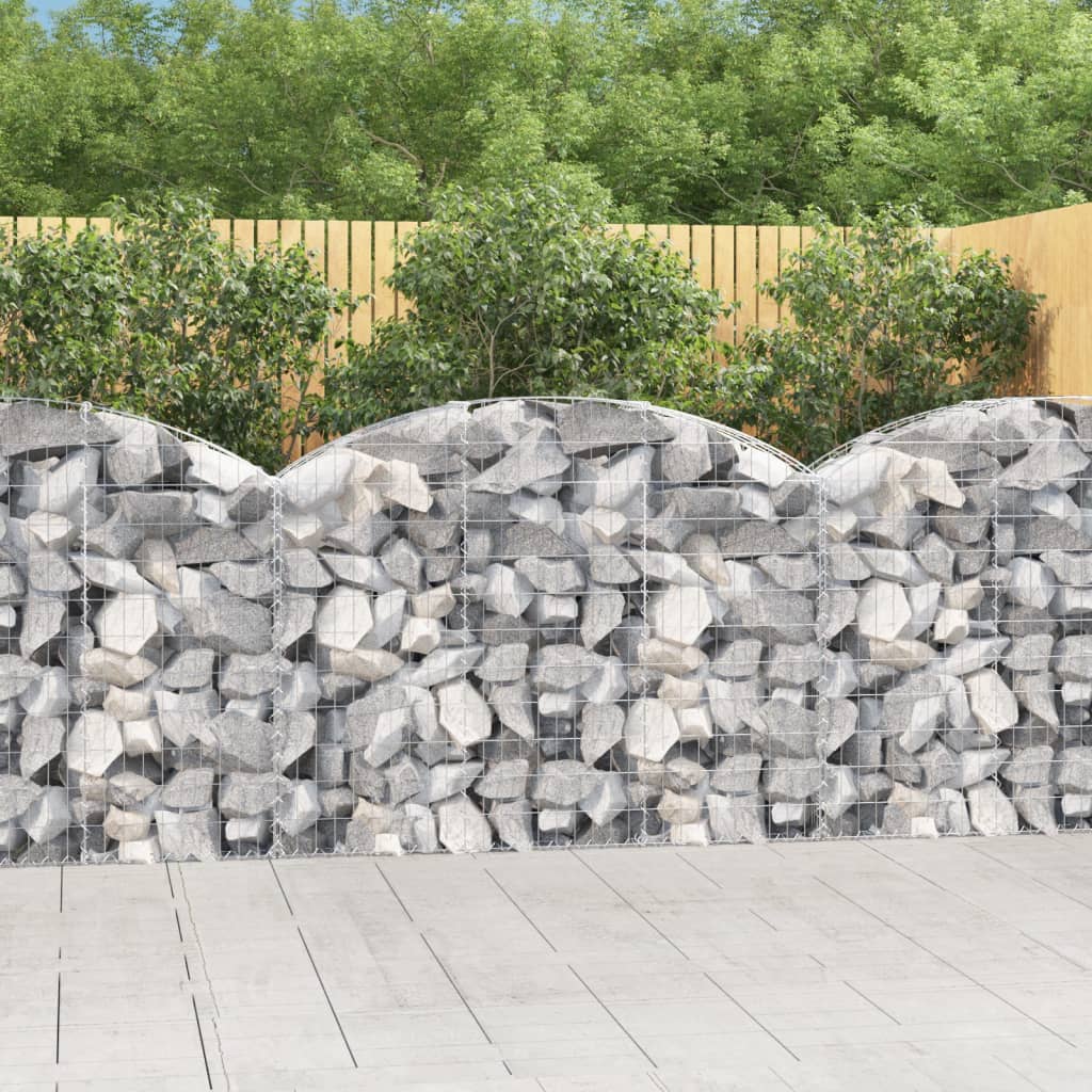 Cesto Gabbione ad Arco 150x30x100/120 cm Ferro Zincato 153445