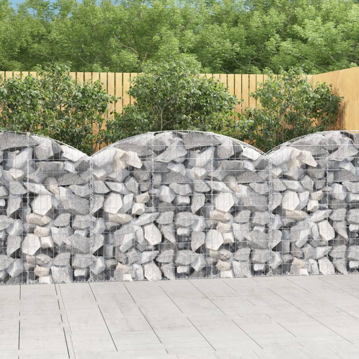 Cesto Gabbione ad Arco 150x30x100/120 cm Ferro Zincato 153445