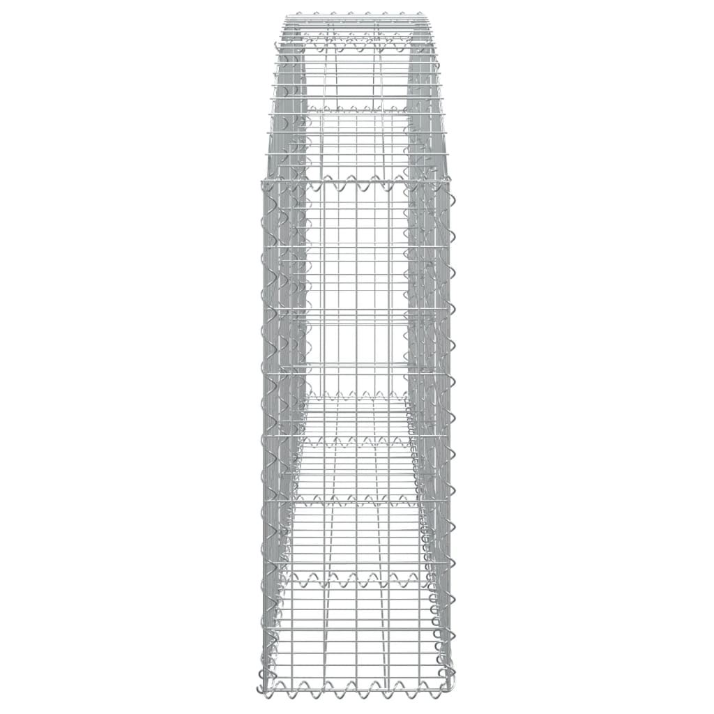 Cesto Gabbione ad Arco 200x30x80/100 cm Ferro Zincato 153464