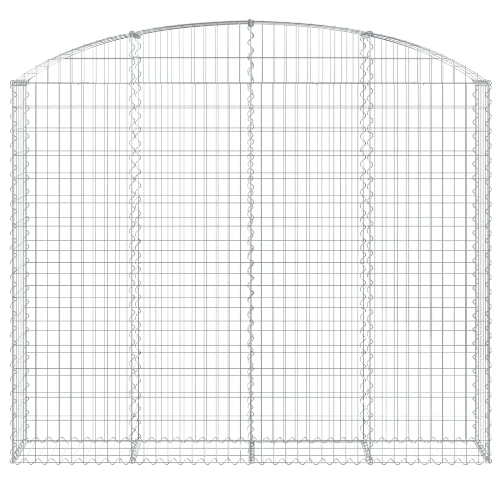 Cesto Gabbione ad Arco 200x30x160/180 cm Ferro Zincato 153468