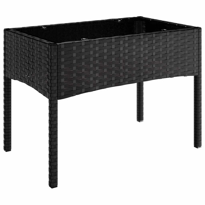 Set Divani da Giardino 4 pz con Cuscini Nero in Polyrattan 319498