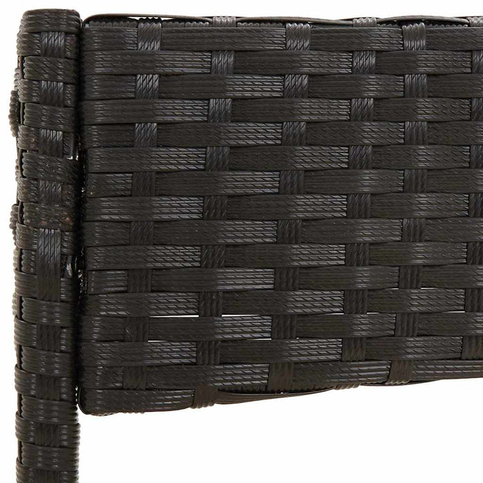 Set Divani da Giardino 4 pz con Cuscini Nero in Polyrattan 319498