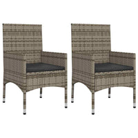 Set Divani da Giardino 4 pz con Cuscini in Polyrattan Grigio 319501