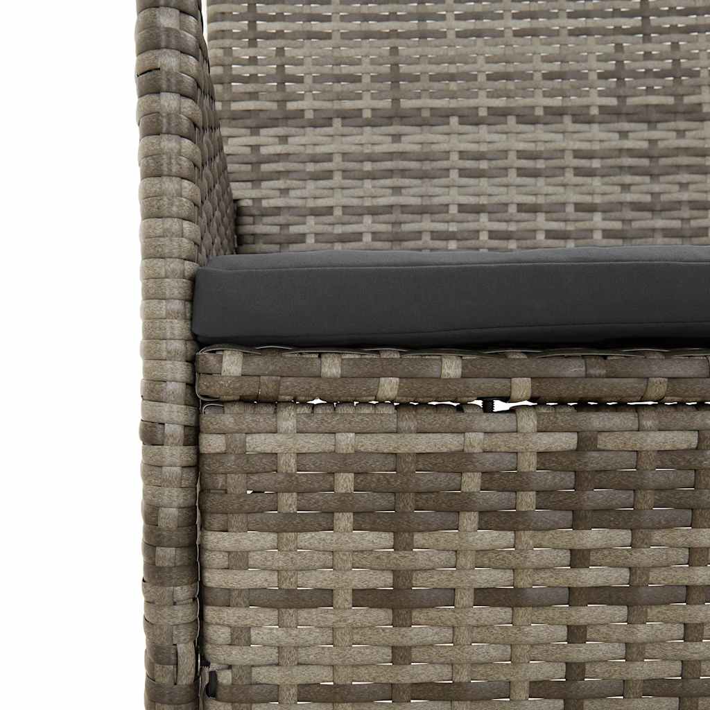 Set Divani da Giardino 4 pz con Cuscini in Polyrattan Grigio 319501