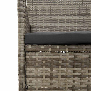 Set Divani da Giardino 4 pz con Cuscini in Polyrattan Grigio 319501