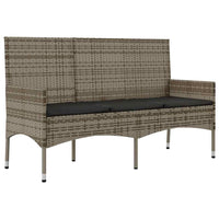 Set Divani da Giardino 4 pz con Cuscini in Polyrattan Grigio 319501