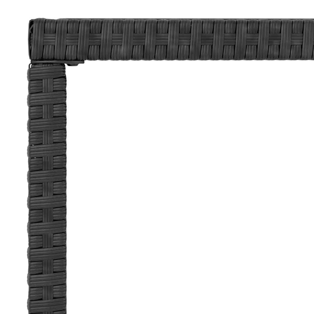 Set Mobili da Giardino 6 pz con Cuscini in Polyrattan Nero 319508