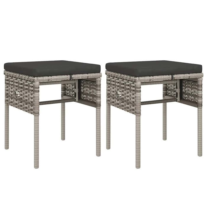 Set Divani da Giardino 6 pz con Cuscini in Polyrattan Grigio 319509