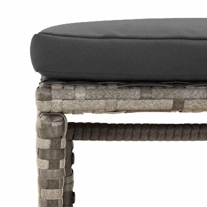 Set Divani da Giardino 6 pz con Cuscini in Polyrattan Grigio 319509