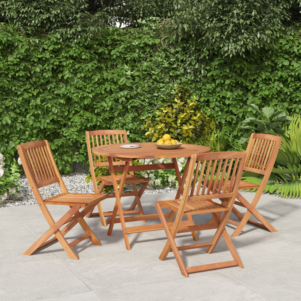 Set da Pranzo per Giardino 5 pz in Legno Massello di Acacia 3152898