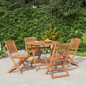 Set da Pranzo per Giardino 5 pz in Legno Massello di Acaciacod mxl 124168