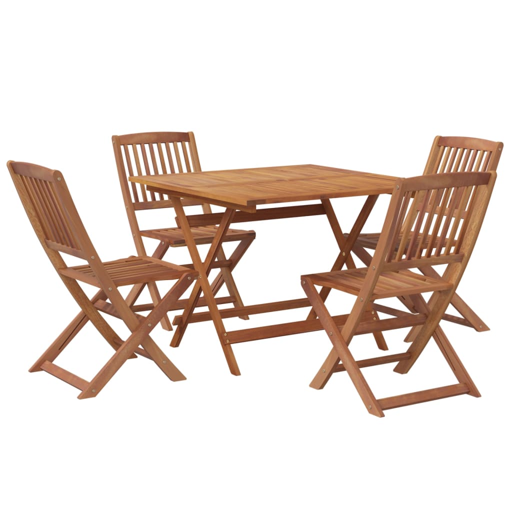 Set da Pranzo per Giardino 5 pz in Legno Massello di Acaciacod mxl 117428