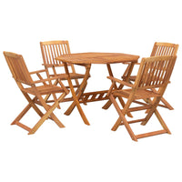 Set da Pranzo per Giardino 5 pz in Legno Massello di Acacia cod mxl 35263