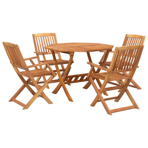 Set da Pranzo per Giardino 5 pz in Legno Massello di Acacia cod mxl 35263