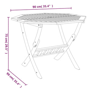 Set da Pranzo per Giardino 5 pz in Legno Massello di Acacia cod mxl 35263