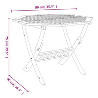 Set da Pranzo per Giardino 5 pz in Legno Massello di Acacia 3152901